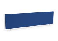 Impulse/Evolve Plus Bench Screen 1600 White Frame Bespoke Stevia Blue Fabric