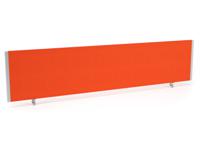 Impulse/Evolve Plus Bench Screen 1800 Silver Frame Bespoke Tabasco Orange Fabric