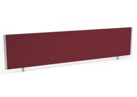 Impulse/Evolve Plus Bench Screen 1800 Silver Frame Bespoke Ginseng Chilli Fabric