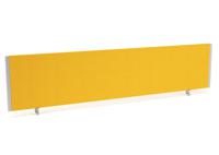 Impulse/Evolve Plus Bench Screen 1800 Silver Frame Bespoke Senna Yellow Fabric