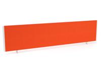 Impulse/Evolve Plus Bench Screen 1800 White Frame Bespoke Tabasco Orange Fabric