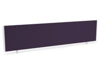 Impulse/Evolve Plus Bench Screen 1800 White Frame Bespoke Tansy Purple Fabric