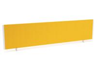 Impulse/Evolve Plus Bench Screen 1800 White Frame Bespoke Senna Yellow Fabric