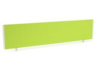 Impulse/Evolve Plus Bench Screen 1800 White Frame Bespoke Myrrh Green Fabric