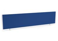 Impulse/Evolve Plus Bench Screen 1800 White Frame Bespoke Stevia Blue Fabric