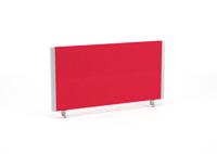 Impulse/Evolve Plus Bench Screen 800 Silver Frame Bespoke Bergamot Cherry Fabric