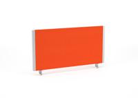 Impulse/Evolve Plus Bench Screen 800 Silver Frame Bespoke Tabasco Orange Fabric