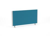 Impulse/Evolve Plus Bench Screen 800 Silver Frame Bespoke Maringa Teal Fabric