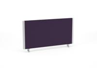 Impulse/Evolve Plus Bench Screen 800 Silver Frame Bespoke Tansy Purple Fabric