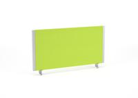 Impulse/Evolve Plus Bench Screen 800 Silver Frame Bespoke Myrrh Green Fabric