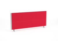 Impulse/Evolve Plus Bench Screen 1000 Silver Frame Bespoke Bergamot Cherry Fabric