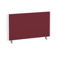 Impulse/Evolve Plus Bench Screen 800 White Frame Bespoke Ginseng Chilli Fabric