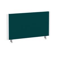 Impulse/Evolve Plus Bench Screen 800 White Frame Bespoke Maringa Teal Fabric