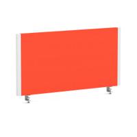 Impulse/Evolve Plus Bench Screen 800 White Frame Bespoke Tabasco Orange Fabric