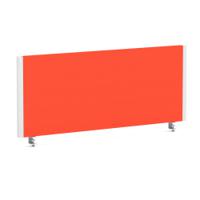 Impulse/Evolve Plus Bench Screen 1000 White Frame Bespoke Tabasco Orange Fabric