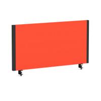 Impulse/Evolve Plus Bench Screen 800 Black Frame Bespoke Tabasco Orange Fabric