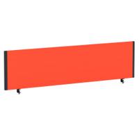 Impulse/Evolve Plus Bench Screen 1600 Black Frame Bespoke Tabasco Orange Fabric