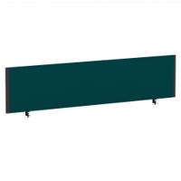 Impulse/Evolve Plus Bench Screen 1800 Black Frame Bespoke Maringa Teal Fabric