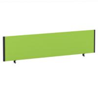 Impulse/Evolve Plus Bench Screen 1800 Black Frame Bespoke Myrrh Green Fabric