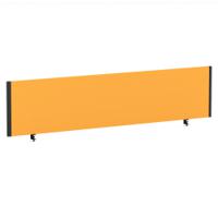 Impulse/Evolve Plus Bench Screen 1800 Black Frame Bespoke Senna Yellow Fabric