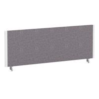 Impulse/Evolve Plus Bench Screen 1200 White Frame Bespoke Rivet Fuse Fabric