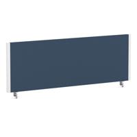 Impulse/Evolve Plus Bench Screen 1200 White Frame Bespoke Quest Whelk Fabric