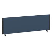 Impulse/Evolve Plus Bench Screen 1400 Black Frame Bespoke Quest Whelk Fabric