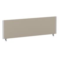 Impulse/Evolve Plus Bench Screen 1400 Silver Frame Bespoke Quest Salt Fabric