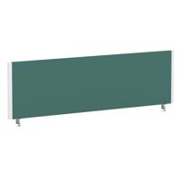 Impulse/Evolve Plus Bench Screen 1400 White Frame Bespoke Quest Kelp Fabric