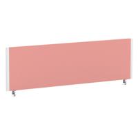 Impulse/Evolve Plus Bench Screen 1400 White Frame Bespoke Quest Shrimp Fabric