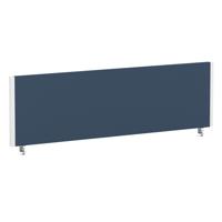 Impulse/Evolve Plus Bench Screen 1400 White Frame Bespoke Quest Whelk Fabric
