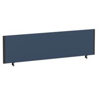 Impulse/Evolve Plus Bench Screen 1600 Black Frame Bespoke Quest Whelk Fabric