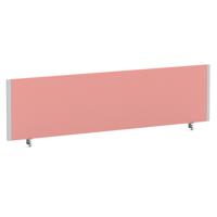 Impulse/Evolve Plus Bench Screen 1600 Silver Frame Bespoke Quest Shrimp Fabric
