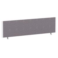 Impulse/Evolve Plus Bench Screen 1600 White Frame Bespoke Rivet Fuse Fabric