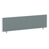 Impulse/Evolve Plus Bench Screen 1600 White Frame Bespoke Rivet Tensile Fabric