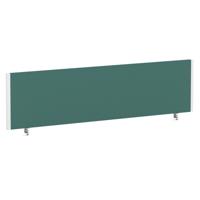 Impulse/Evolve Plus Bench Screen 1600 White Frame Bespoke Quest Kelp Fabric
