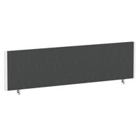 Impulse/Evolve Plus Bench Screen 1600 White Frame Bespoke Quest Mussel Fabric