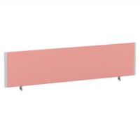 Impulse/Evolve Plus Bench Screen 1800 Silver Frame Bespoke Quest Shrimp Fabric