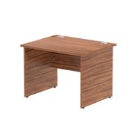 Impulse 1000 x 800mm Straight Office Desk Walnut Top Panel End Leg