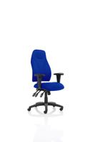 Esme Blue Fabric Posture Chair With Height Adjustable Arms OP000233