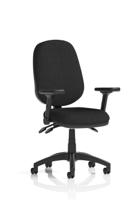 Eclipse Plus III Lever Task Operator Chair With Height Adjustable And Folding Arms Black