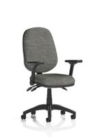 Eclipse Plus III Lever Task Operator Chair With Height Adjustable And Folding Arms Charcoal