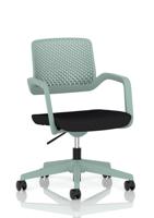 Cosmo Task Operator Chair Green Frame Black Seat