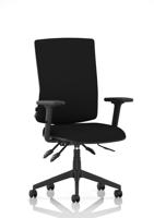 Orlena High Back Task Operator Chair With Arms Black Fabric