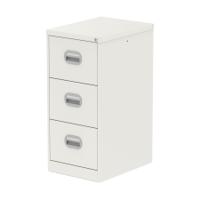 Qube 3 Drawer Filing Cabinet White