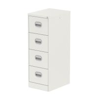 Qube 4 Drawer Filing Cabinet White