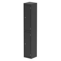 Qube Locker 2 Door 1800mm High Black