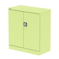 Qube 1000mm 2-Door Stationery Cupboard Chlorophyll With Shelf