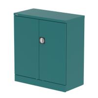Qube 1000mm 2-Door Stationery Cupboard Verdigris With Shelf