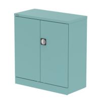 Qube 1000mm 2-Door Stationery Cupboard Pastel Turquoise With Shelf